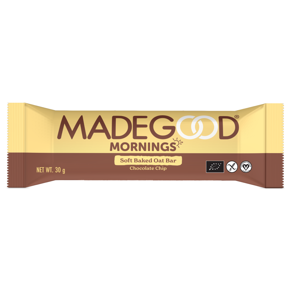 MadeGood Mornings Baton Owsiany z Kawałkami Czekolady 30g BIO