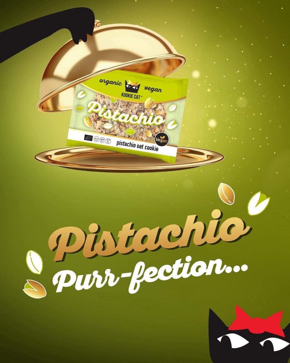 Kookie Cat ciastko wegańskie pistacjowe 50g BIO - obrazek 2