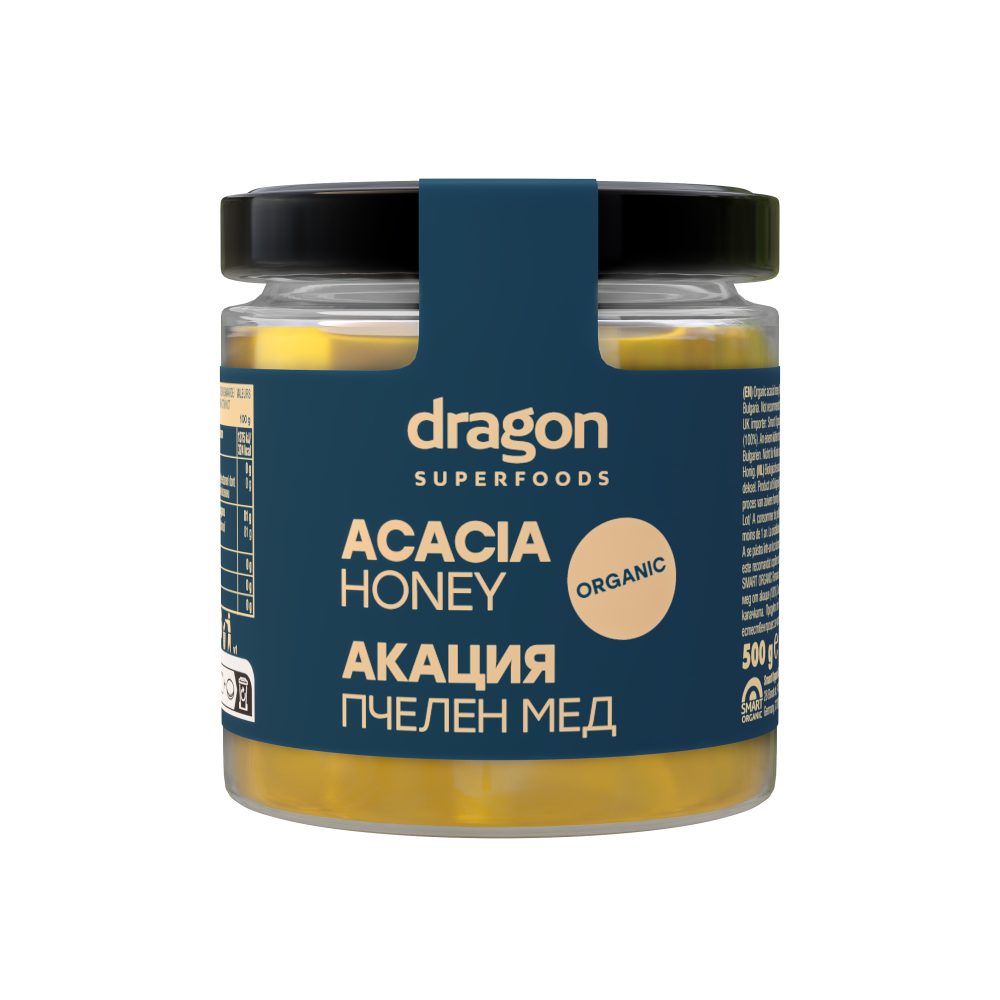 Dragon Superfoods Miód Akacjowy 500ml BIO