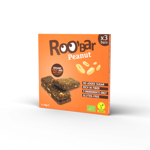 Roobar baton orzechowy Raw bez cukru 3x30g