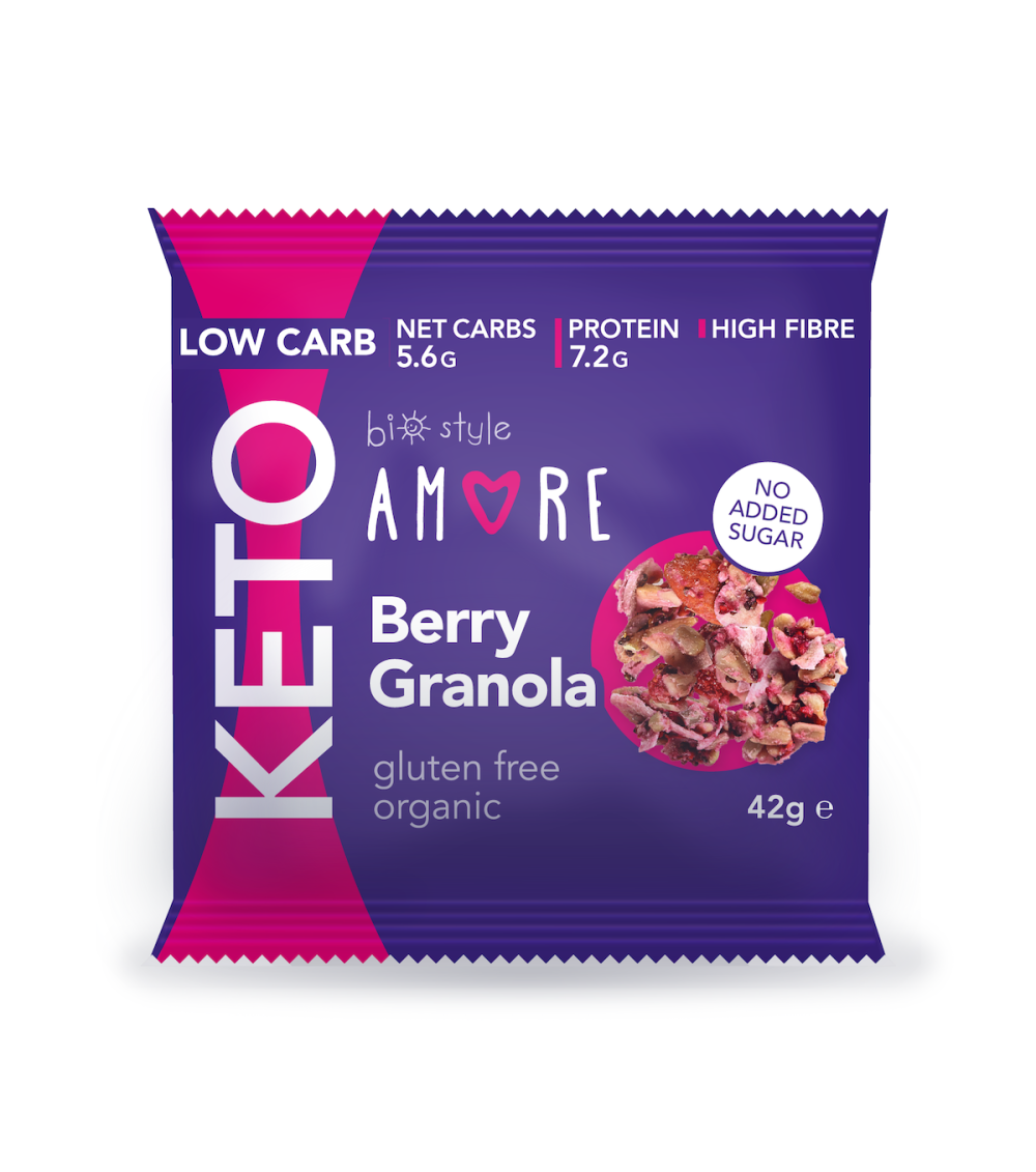 Amore Keto śniadanie z owocami jagodowymi BIO 42g