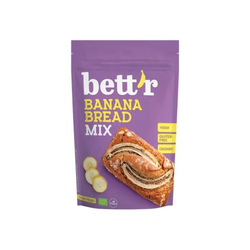 BIO Chlebek Bananowy Bezglutenowy Wegańska Mieszanka 300g Bett'r